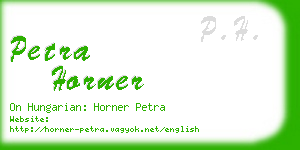 petra horner business card